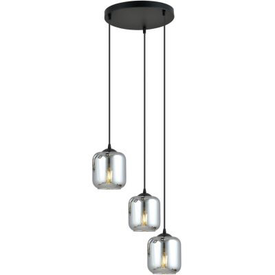 Emibig Storm 3 Premium lampa wisząca 3x40W czarna/przydymiona 1176/3PREM