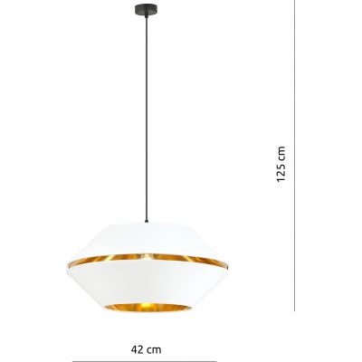 Emibig Piano lampa wisząca 1x60W biały/złoty/czarny 1182/1