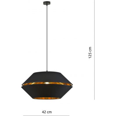 Emibig Piano lampa wisząca 1x60W czarny/złoty 1183/1