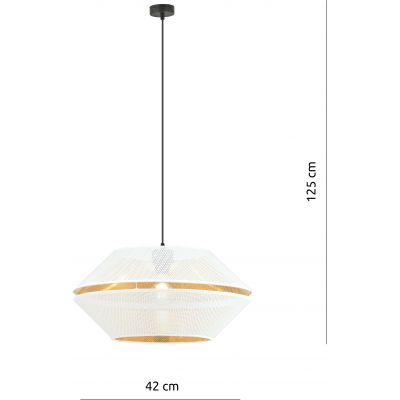 Emibig Malia lampa wisząca 1x60W biały/złoty/czarny 1184/1