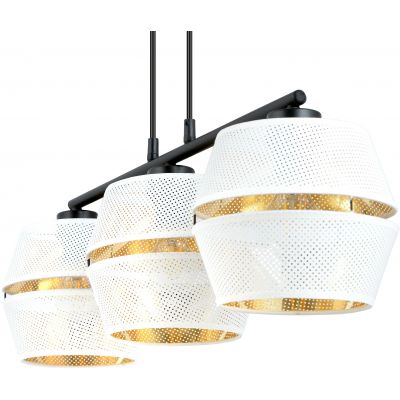 Emibig Malia lampa wisząca 3x60W biały/złoty/czarny 1184/3