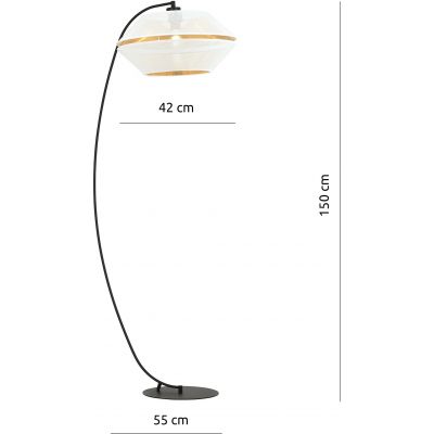 Emibig Malia lampa stojąca 1x60W biały/złoty/czarny 1184/LP