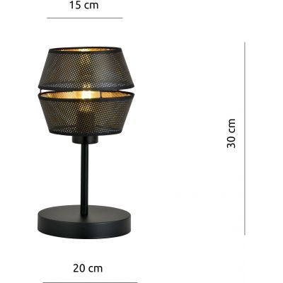 Emibig Malia lampa stołowa 1x60W złoty/czarny 1185/LN