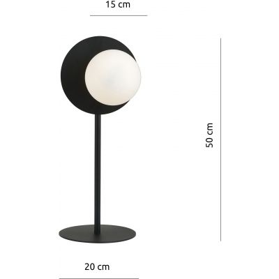 Emibig Oslo lampa stołowa 1x40W czarny/biały 1187/LN