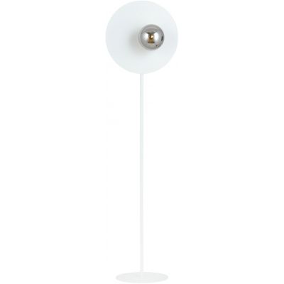 Emibig Oslo lampa stojąca 1x40W biały/szkło grafitowe 1188/LP