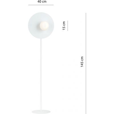 Emibig Oslo lampa stojąca 1x40W biała 1189/LP