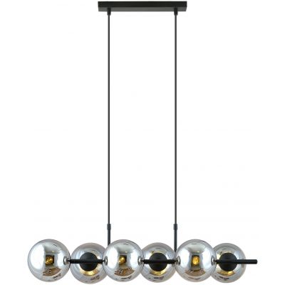 Emibig Rory lampa wisząca 6x10 W czarna-grafitowa 1207/6