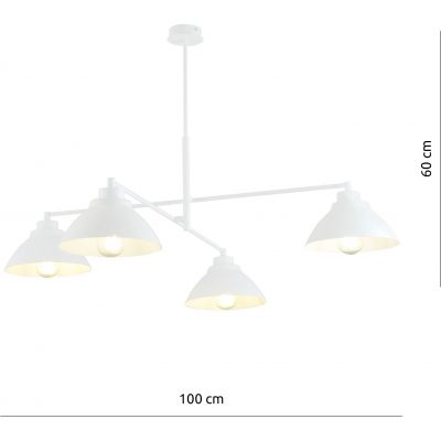 Emibig Maverick lampa podsufitowa 4x60W biała 1212/4