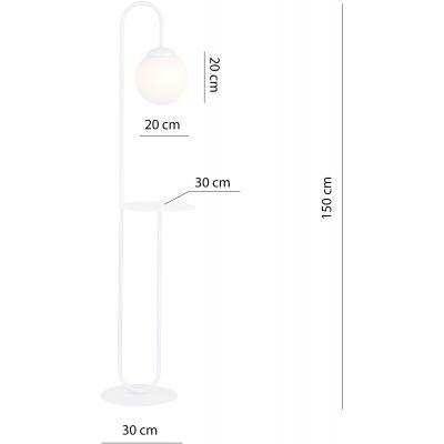 Emibig Bari lampa stojąca 1x15 W biała 1236/LP1