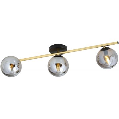 Emibig Splendi lampa podsufitowa 3x10W czarny/złoty/grafit 1246/3