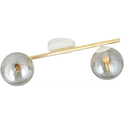 Emibig Splendi lampa podsufitowa 2x10W biały/złoty/grafit 1247/2