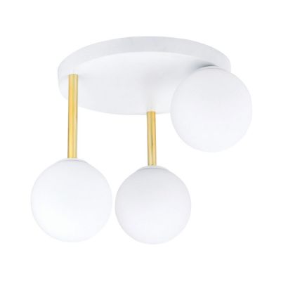 Emibig Dolce lampa podsufitowa 3x10 W biały/szkło mleczne 1261/3