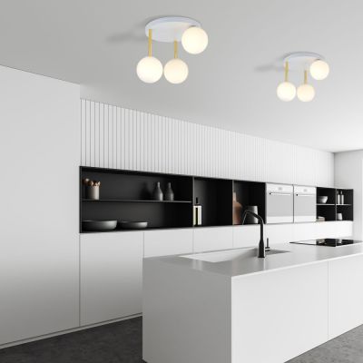 Emibig Dolce lampa podsufitowa 3x10 W biały/szkło mleczne 1261/3