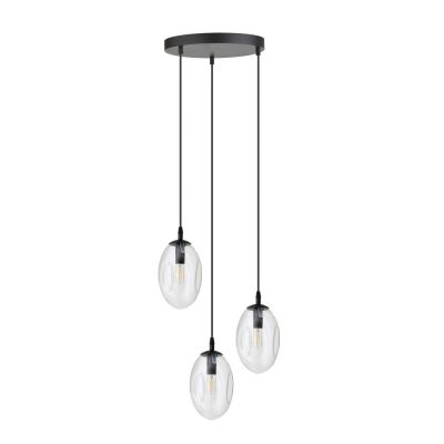 Emibig Astral lampa wisząca 3x10 W czarny/szkło przejrzyste 1265/3PREM