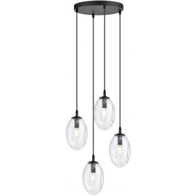 Emibig Astral lampa wisząca 4x10 W czarny/szkło przejrzyste 1265/4PREM