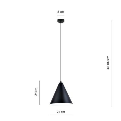 Emibig Rebel lampa wisząca 1x15 W czarny/biały 1270/1