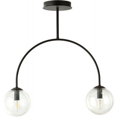 Emibig Archi lampa podsufitowa 2x10 W czarny/szkło przezroczyste 1286/2