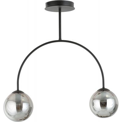 Emibig Archi lampa podsufitowa 2x10 W czarny/szkło grafitowe 1287/2