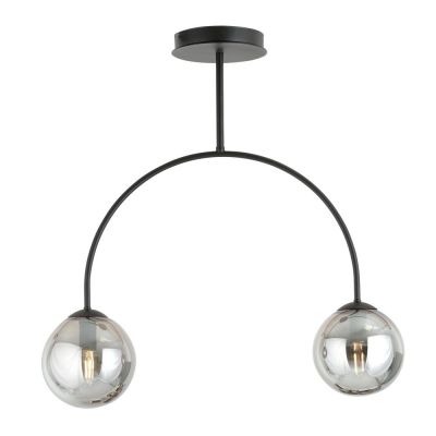 Emibig Archi lampa podsufitowa 2x10 W czarny/szkło grafitowe 1287/2