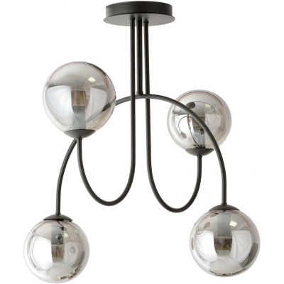 Emibig Archi lampa podsufitowa 4x10 W czarny/szkło grafitowe 1287/4A