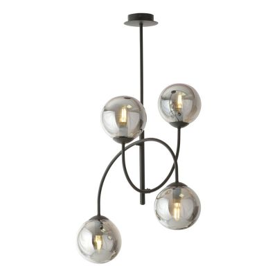 Emibig Archi lampa podsufitowa 4x10 W czarny/szkło grafitowe 1287/4B