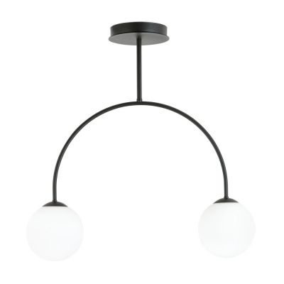 Emibig Archi lampa podsufitowa 2x10 W czarny/szkło mleczne 1288/2