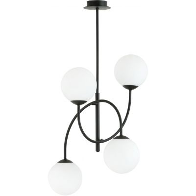 Emibig Archi lampa podsufitowa 4x10 W czarny/szkło mleczne 1288/4B