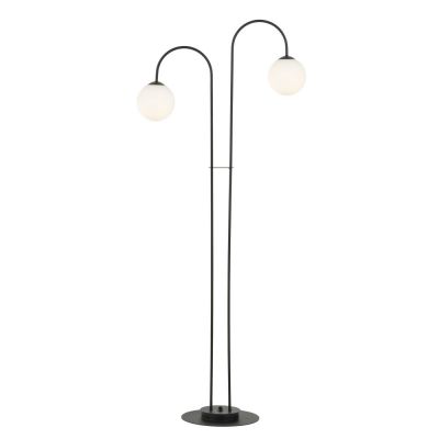 Emibig Archi lampa stojąca 2x10 W czarny/szkło mleczne 1288/LP2