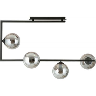 Emibig Soma lampa podsufitowa 4x10W czarny/szkło grafitowe 1290/4