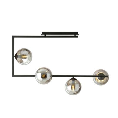 Emibig Soma lampa podsufitowa 4x10W czarny/szkło grafitowe 1290/4