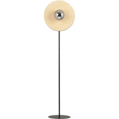 Emibig Soho lampa stojąca 1x10W czarny/szkło grafitowe 1302/LP1