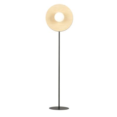 Emibig Soho lampa stojąca 1x10W czarny/szkło mleczne 1303/LP1