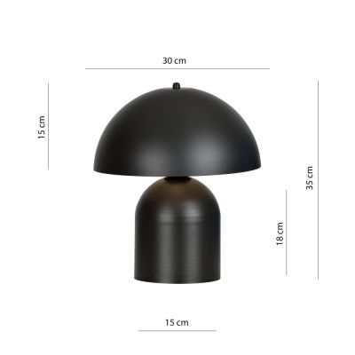 Emibig Kava lampka stołowa 1x15 W czarny 1307/LN1