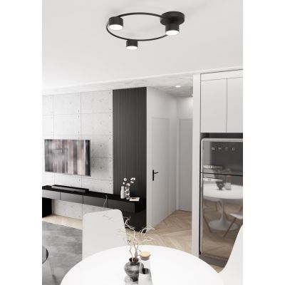 Emibig Lucio lampa podsufitowa 3x12 W czarna 1450/3