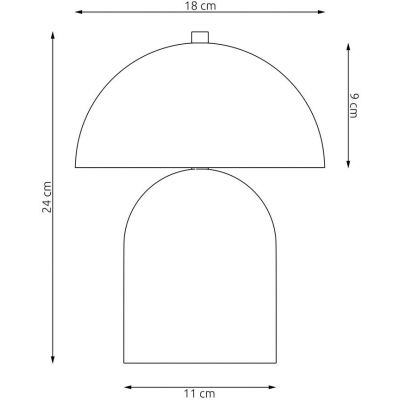 Emibig Mush lampa stołowa 2x8 W czarna 1451/LN2