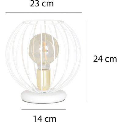 Emibig Albio lampa stołowa 1x60W biały/złoty 145/LN1