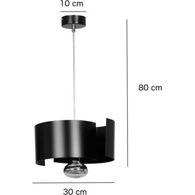 Emibig Vixon lampa wisząca 1x60W czarny/chrom 284/1