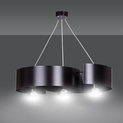 Emibig Vixon lampa wisząca 3x60W czarny/chrom 284/3