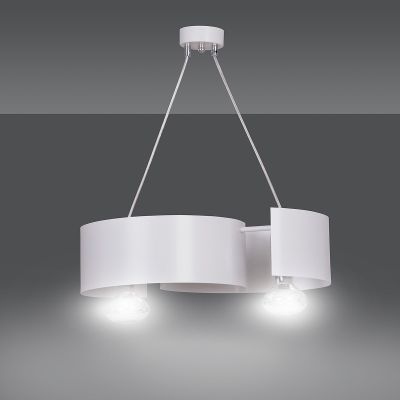 Emibig Vixon lampa wisząca 2x60W biały/chrom 306/2