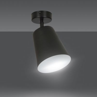 Emibig Prism lampa podsufitowa 1x60W czarny/biały 385/1