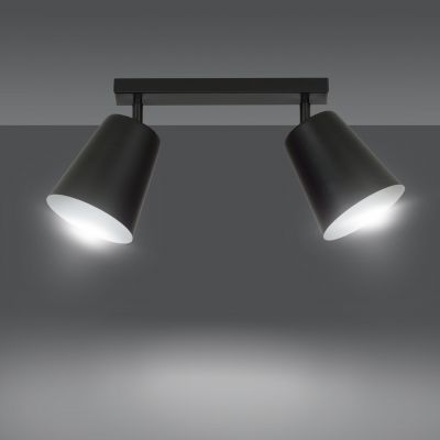 Emibig Prism lampa podsufitowa 2x60W czarny/biały 385/2