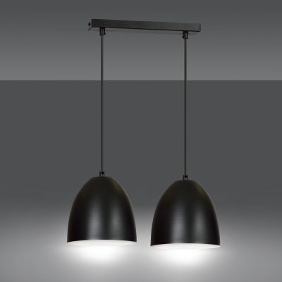 Emibig Lenox lampa wisząca 2x60W czarny/biały 391/2
