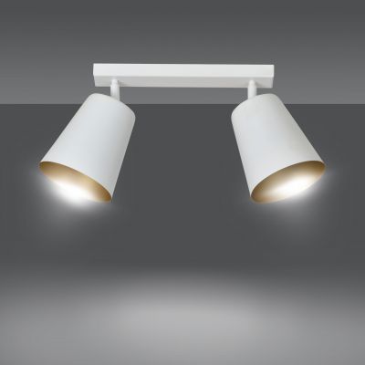 Emibig Prism lampa podsufitowa 2x60W biały/złoty 407/2