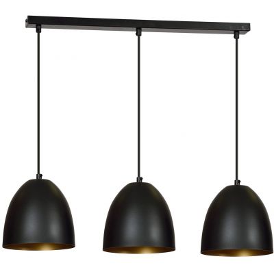 Emibig Lenox lampa wisząca 3x60W czarny/złoty 410/3
