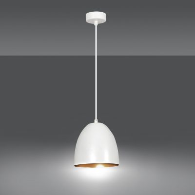 Emibig Lenox lampa wisząca 1x60W biały/złoty 411/1