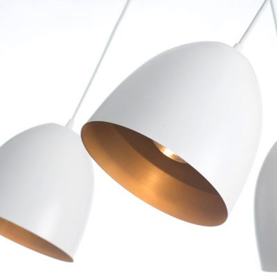 Emibig Lenox lampa wisząca 2x60W biały/złoty 411/2