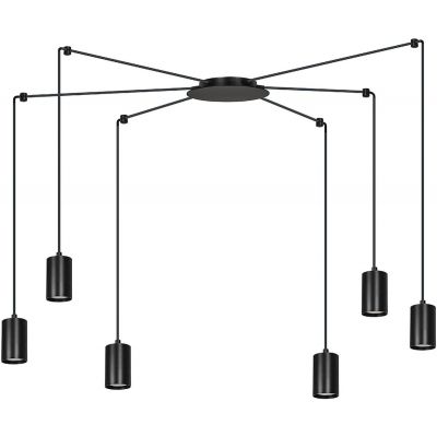Emibig Traker lampa wisząca 6x30W czarna 524/6