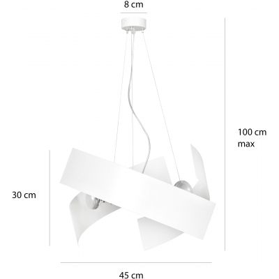 Emibig Modo lampa wisząca 3x60W biała 585/1