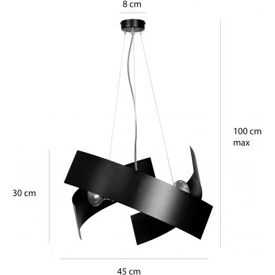 Emibig Modo lampa wisząca 3x60W czarna 585/2