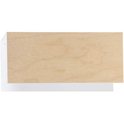 Emibig Carlo kinkiet 1x60W biały/drewno 611/K1